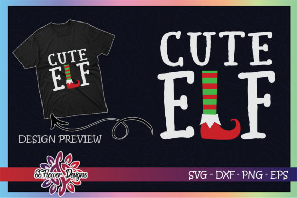 Cute ELF Christmas Graphics for T-Shirt Designs
