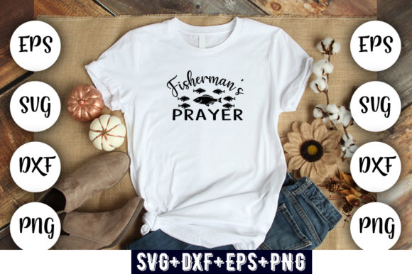 Fishing Design Fisherman’s Prayer Graphics for T-Shirt Designs